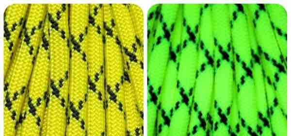 (image for) NeonYellowBlackXBlacklightParacord